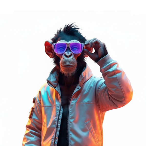 Amakids AI course – character Monkey Chip, expert in ChatGPT and neural networks