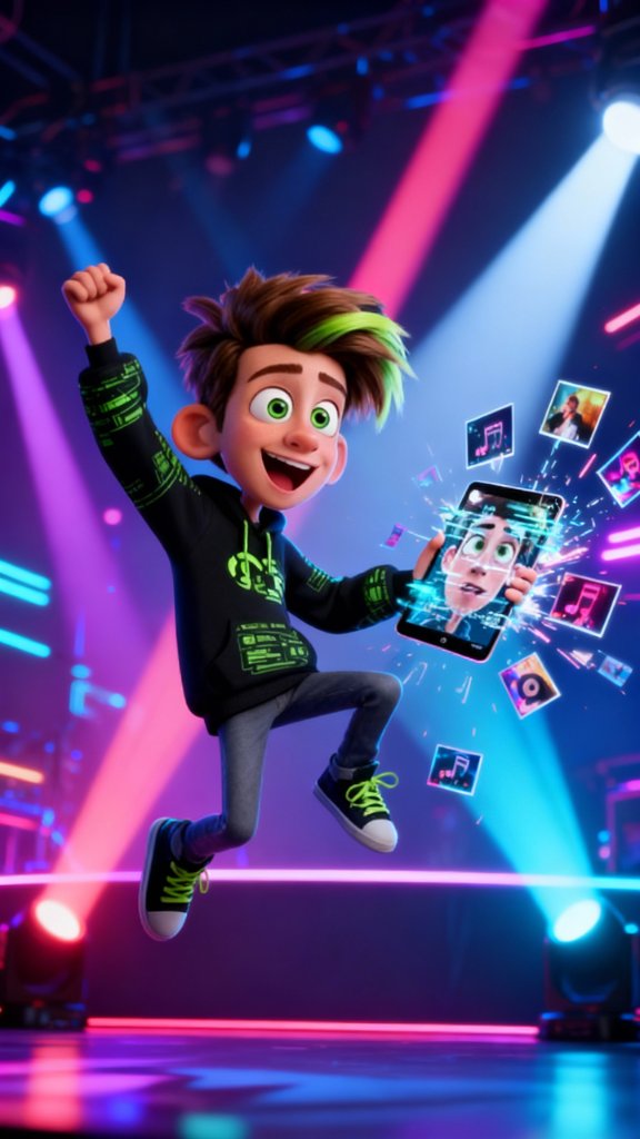 Amakids AI course for kids – student creates a video using ChatGPT and neural networks